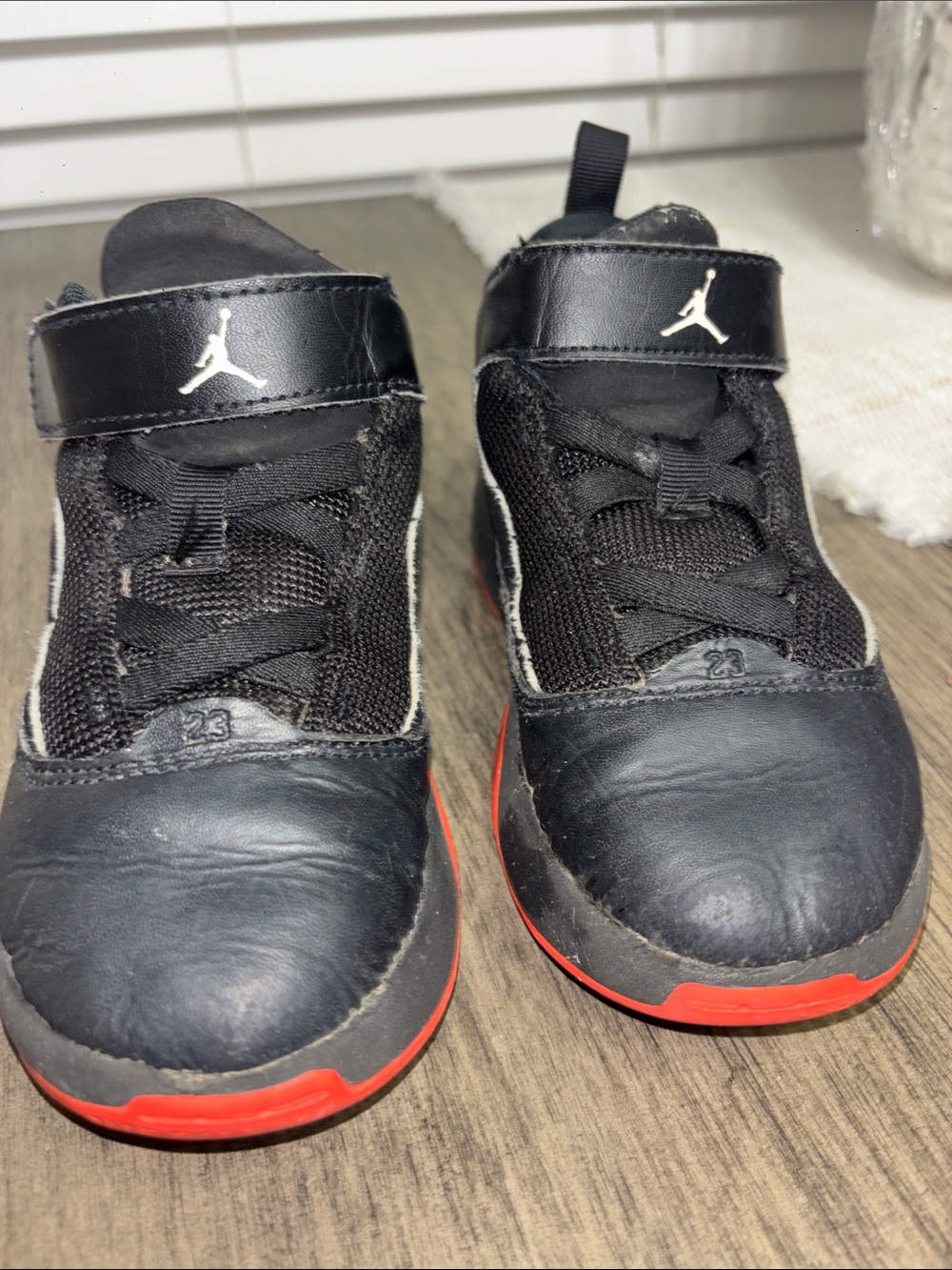 Nike Kids Black and Red Jordan Sneakers - Picture 4 of 7
